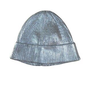 Gymboree Girls Beanie Hat XS/S NWT Metallic Silver Soft Lined Winter